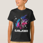 Cosmic Astronaut Galaxy Splash – Space Art Tシャツ (正面)