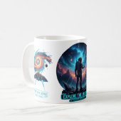Cosmic Astronaut Unknown Space Explorer Deep Mug コーヒーマグカップ (正面左)