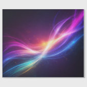 Cosmic Aurora Light Swirl ラッピングペーパー (フラット)