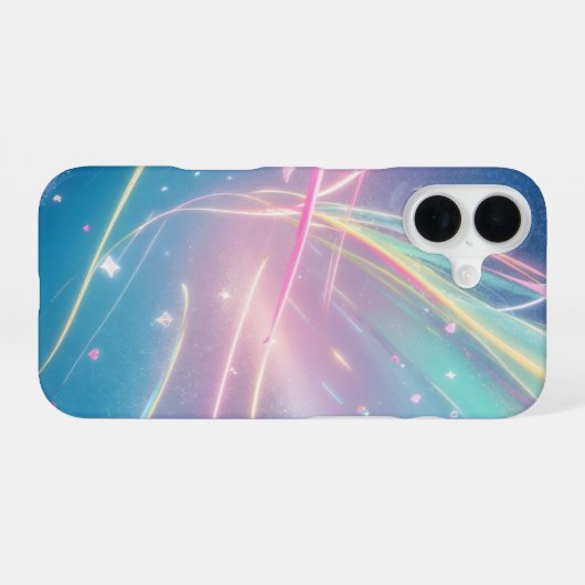 Cosmic Aurora Ribbon Phone Case iPhone 16ケース (裏面横)