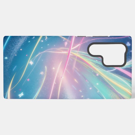 Cosmic Aurora ribbon Phone Case Samsung Galaxyケース (裏面横)