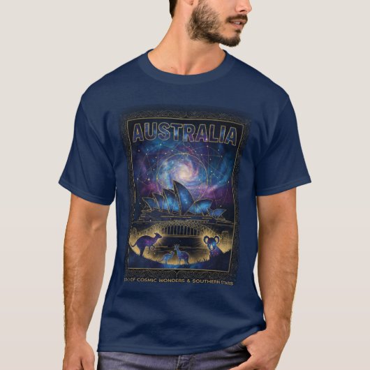 Cosmic Australia Sydney Celestial Art Tシャツ (正面)