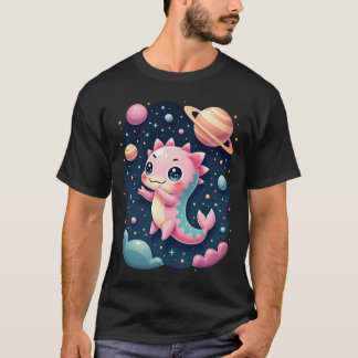 Cosmic Axolotl Galactic Space Adventure Kawaii Sti Tシャツ