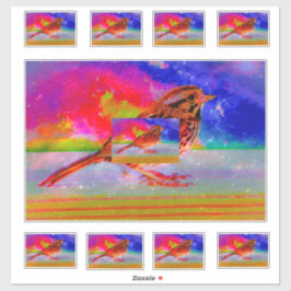 Cosmic Bird Dreamscape Art Print" シール