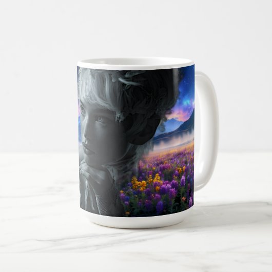 Cosmic Bloom Muse コーヒーマグカップ (正面右)