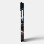 Cosmic Blue and Orange Energy Phone Case Abstract Case-Mate iPhoneケース (裏面 / 左)