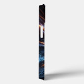 Cosmic Blue and Orange Energy Phone Case Abstract Case-Mate iPhoneケース (裏面 / 右)