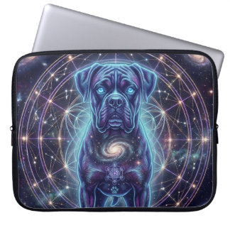 Cosmic Boxer Dog Zodiac Cyber Galaxy 15 Inch ラップトップスリーブ