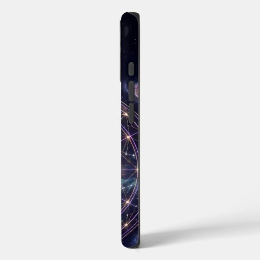 Cosmic Boxer Dog Zodiac Cyber Galaxy iPhone Case Case-Mate iPhoneケース (裏面 / 左)