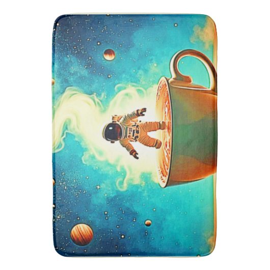 Cosmic Brew: Astronaut's Coffee Dream バスマット (正面縦)