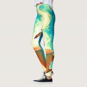 Cosmic Brew: Astronaut's Coffee Dream レギンス (左)