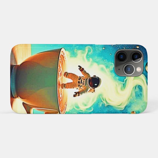 Cosmic Brew: Astronaut's Coffee Dream Case-Mate iPhoneケース (裏面(横))