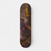 Cosmic Bronze Nebula Marble Skateboard スケートボード (正面)