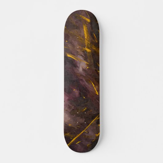 Cosmic Bronze Nebula Marble Skateboard スケートボード (正面)