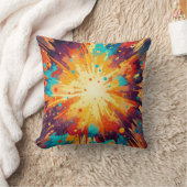 Cosmic Burst Abstract Splatter Art クッション (ブランケット)
