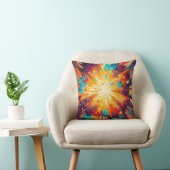 Cosmic Burst Abstract Splatter Art クッション (椅子)