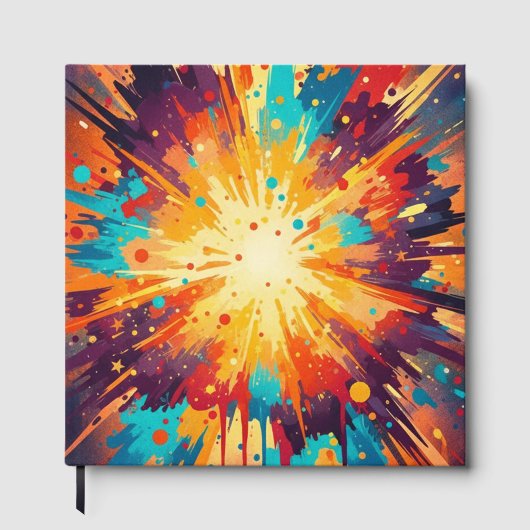 Cosmic Burst Abstract Splatter Art ゲストブック (正面)
