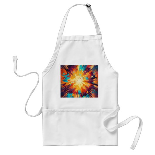 Cosmic Burst Abstract Splatter Art スタンダードエプロン (正面)