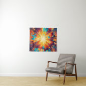 Cosmic Burst Abstract Splatter Art タペストリー (インサイチュ(横))