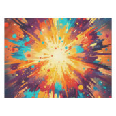 Cosmic Burst Abstract Splatter Art テーブルクロス (正面(横))
