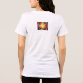 Cosmic Burst Abstract Splatter Art トライブレンドTシャツ (裏面)