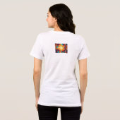 Cosmic Burst Abstract Splatter Art トライブレンドTシャツ (裏面全面)