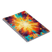 Cosmic Burst Abstract Splatter Art ノートブック (右側)