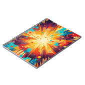 Cosmic Burst Abstract Splatter Art ノートブック (左側)