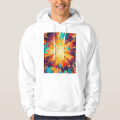 Cosmic Burst Abstract Splatter Art パーカ (正面)