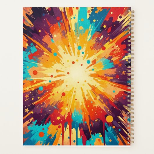 Cosmic Burst Abstract Splatter Art プランナー手帳 (裏面)
