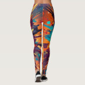 Cosmic Burst Abstract Splatter Art レギンス (裏面)