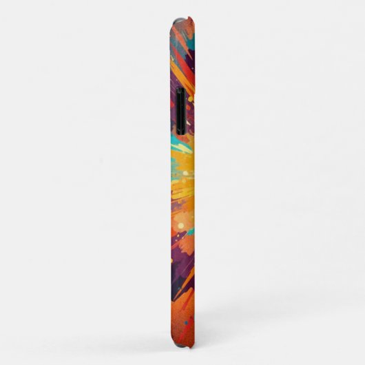Cosmic Burst Abstract Splatter Art Case-Mate iPhoneケース (裏面/右)