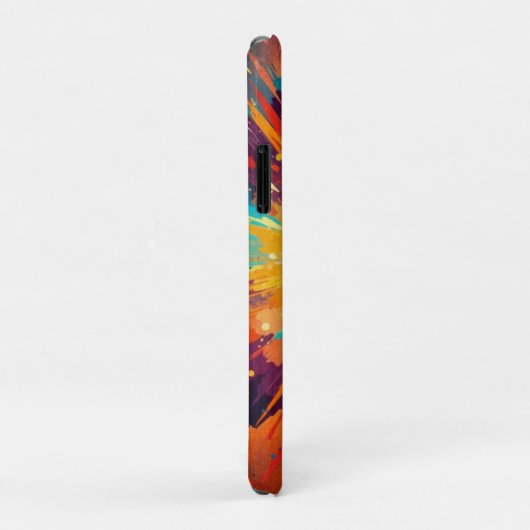 Cosmic Burst Abstract Splatter Art Case-Mate iPhoneケース (裏面/右)