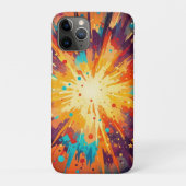 Cosmic Burst Abstract Splatter Art Case-Mate iPhoneケース (裏)