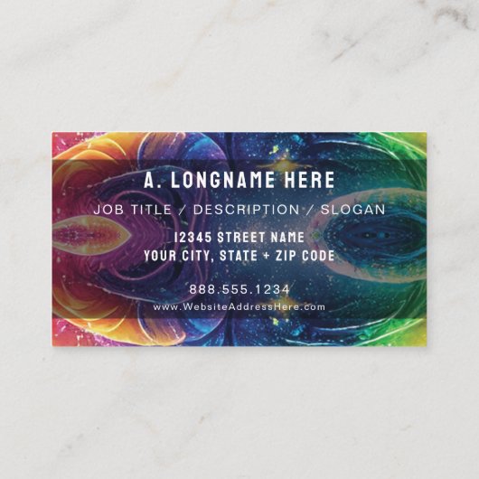 Cosmic Burst Galaxy Reiki Healer Company Logo  名刺 (裏面)