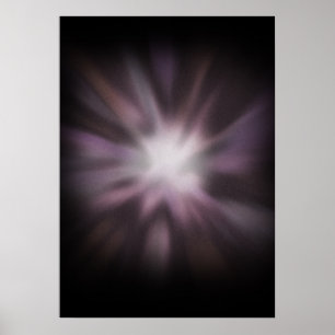 Cosmic Burst - Space Explosion on Black ポスター