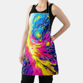Cosmic Burst: Vibrant Splatter Art エプロン (インサイチュ)
