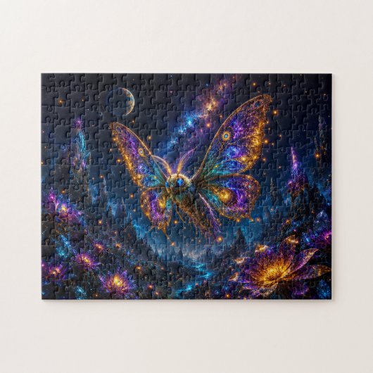 Cosmic Butterfly Fantasy Puzzle – Magical Galactic ジグソーパズル (横)