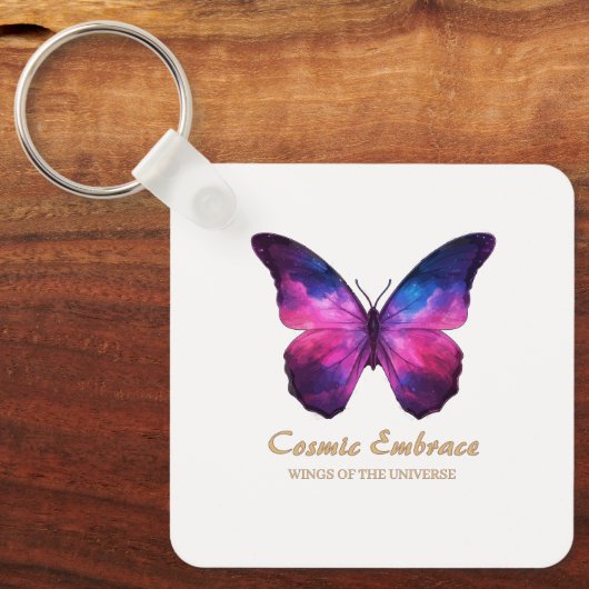 Cosmic Butterfly Galaxy Wings キーホルダー (正面)