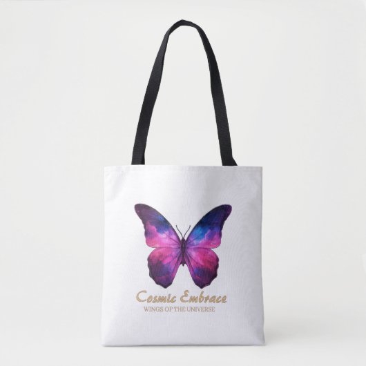 Cosmic Butterfly Galaxy Wings トートバッグ (正面)