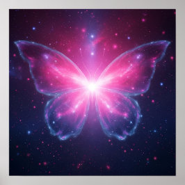 Cosmic Butterfly of Light in a Galactic Dream ポスター