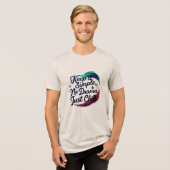 Cosmic Calm – No Drama, Just Chill Tri-blend Tee トライブレンドＴシャツ (正面全面)