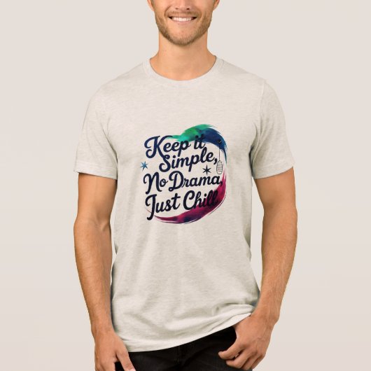 Cosmic Calm – No Drama, Just Chill Tri-blend Tee トライブレンドＴシャツ (正面)