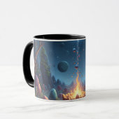 Cosmic Campfire Magic Forest Coffee Mug マグカップ (正面左)