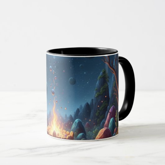 Cosmic Campfire Magic Forest Coffee Mug マグカップ (正面右)