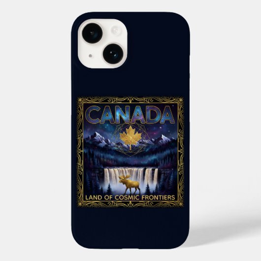 Cosmic Canada Nature Celestial Art Case-Mate iPhoneケース (裏面)