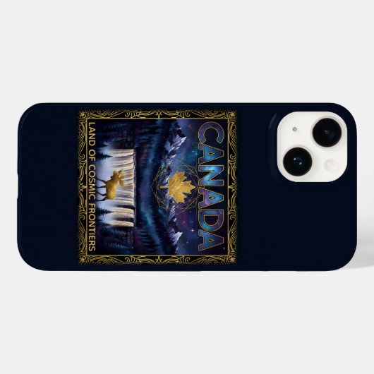 Cosmic Canada Nature Celestial Art Case-Mate iPhoneケース (裏面 (横))