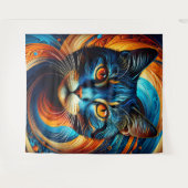 Cosmic Cat：デジタル鮮やか最高傑作 タペストリー (正面(横))