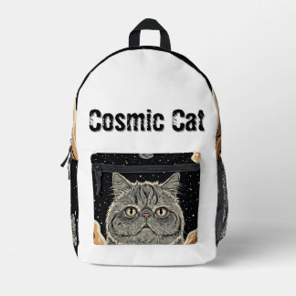 Cosmic Cat プリントバックパック