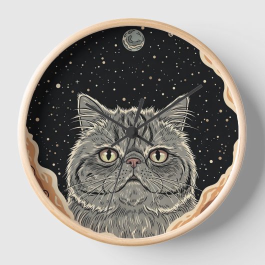 Cosmic Cat 壁時計 (正面)